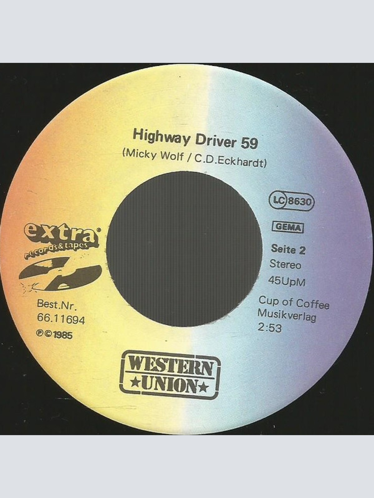 Vinyl / Western Union (3) - Transit Cowboy