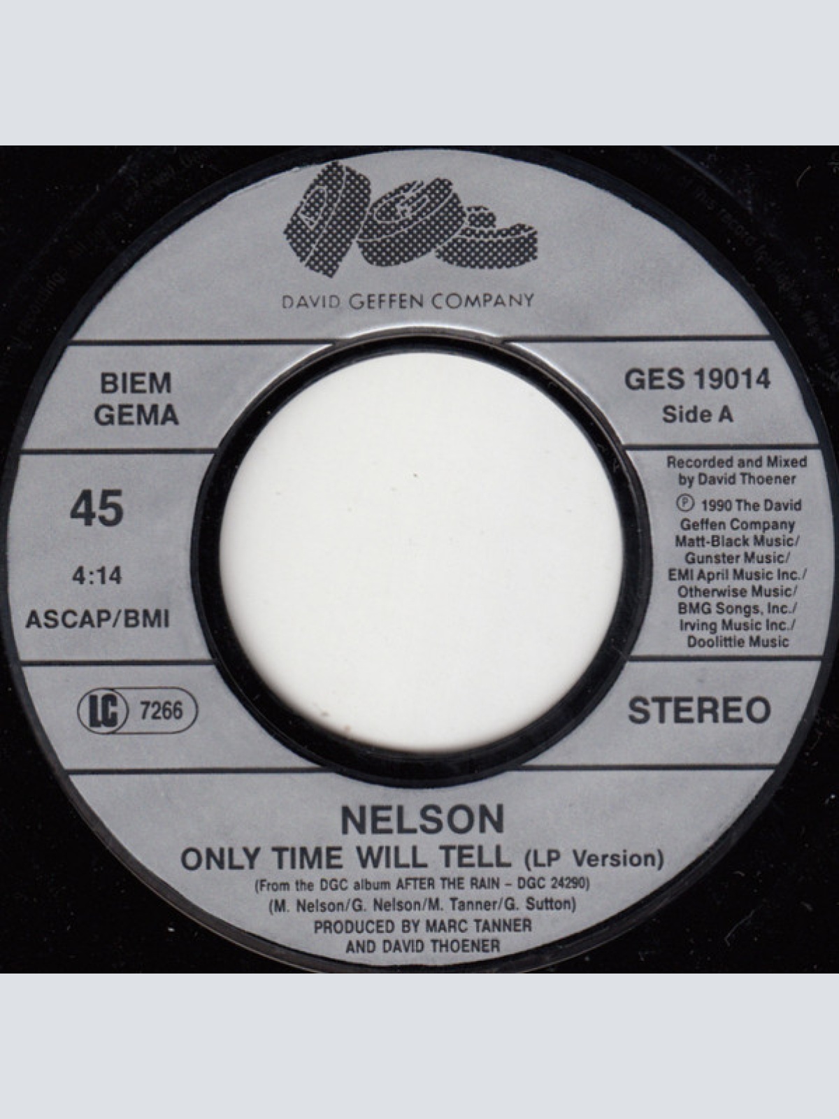 Vinyl / Nelson (4) - Only Time Will Tell