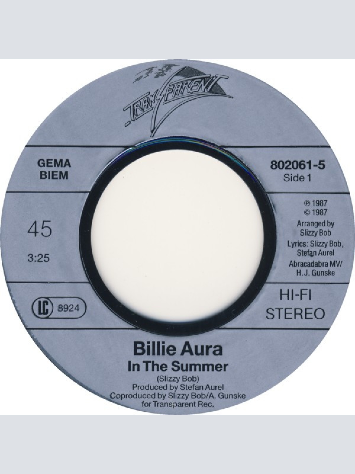 Vinyl / Billie Aura - In The Summer
