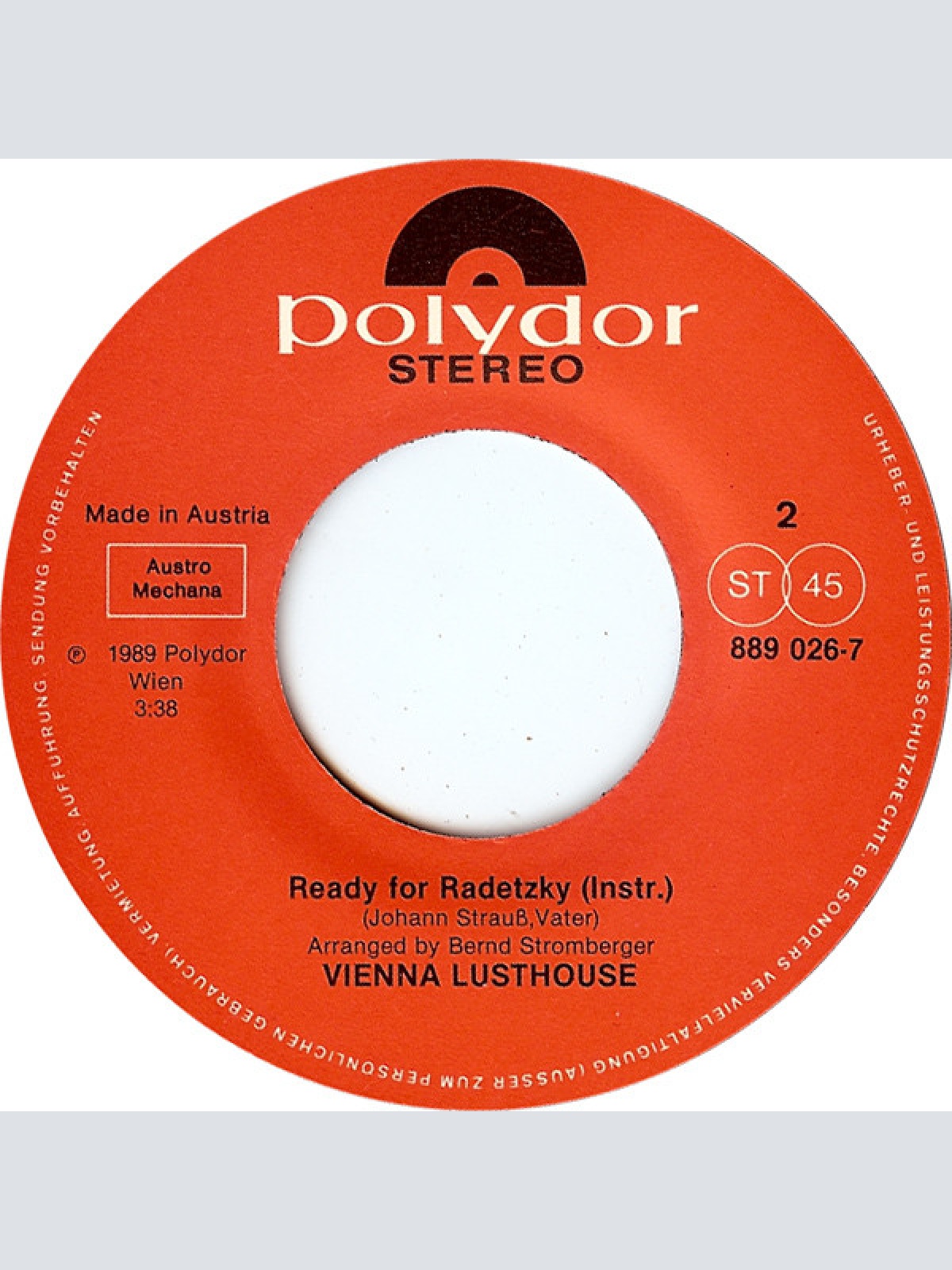 Vinyl / Vienna Lusthouse - Ready For Radetzky