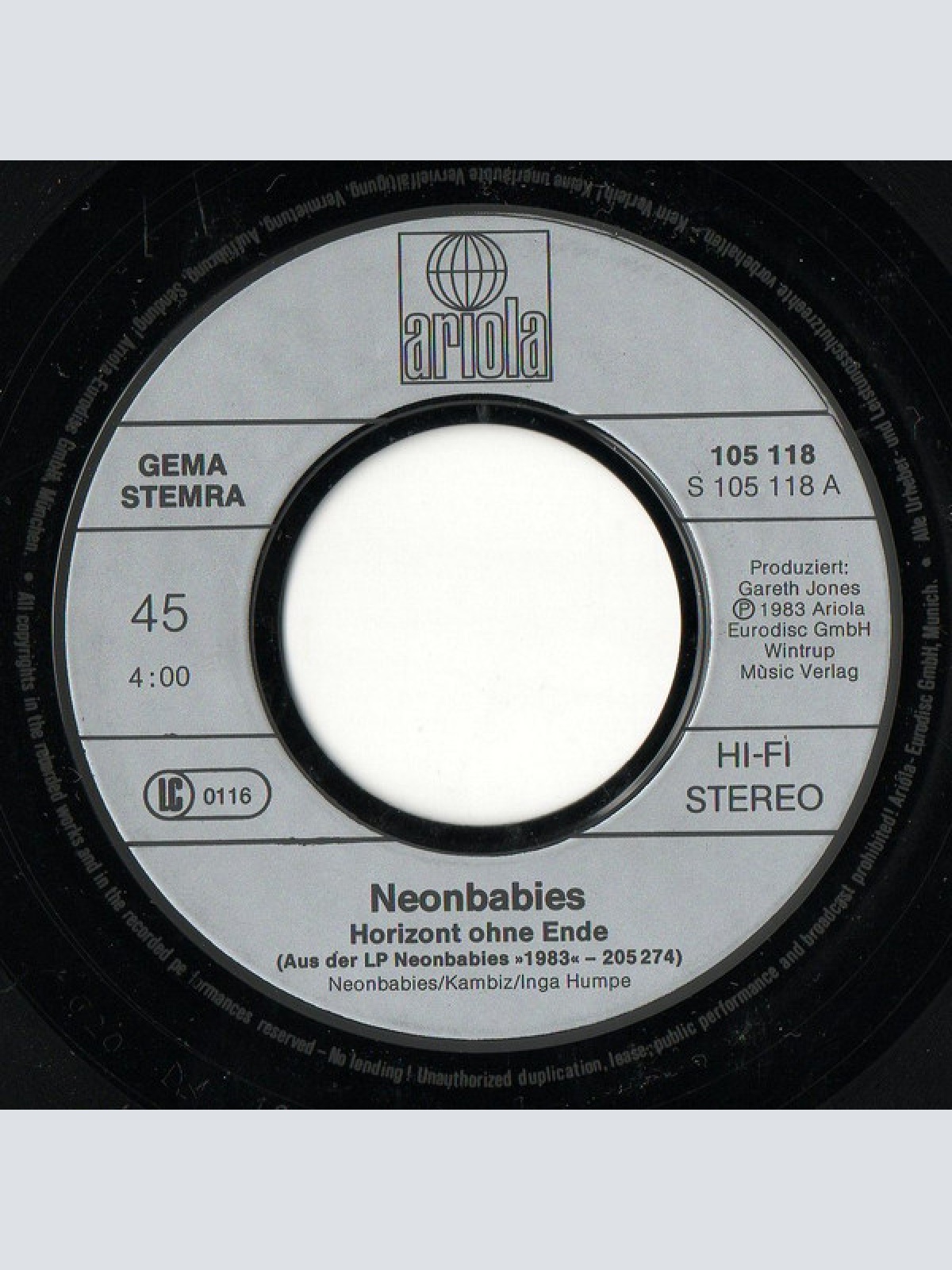 Vinyl / Neonbabies - Horizont Ohne Ende / Engel
