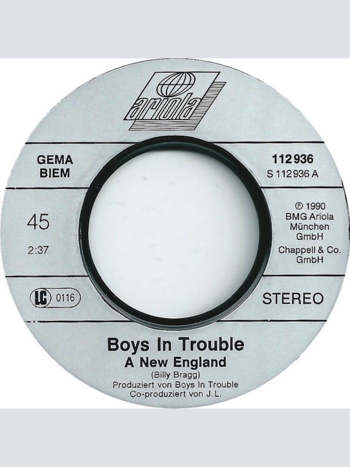 Vinyl / Boys In Trouble - A New England