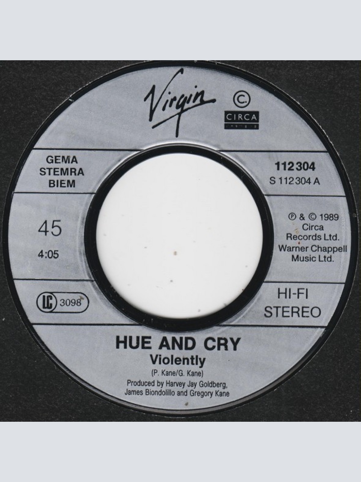 Vinyl / Hue And Cry* - Violently