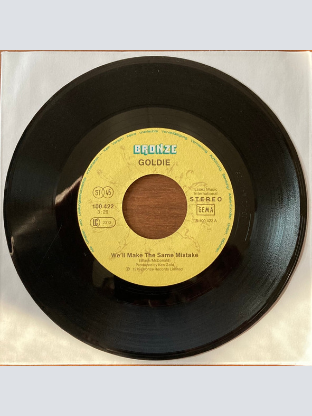 Vinyl / Goldie (7) - We'll Make The Same Mistake