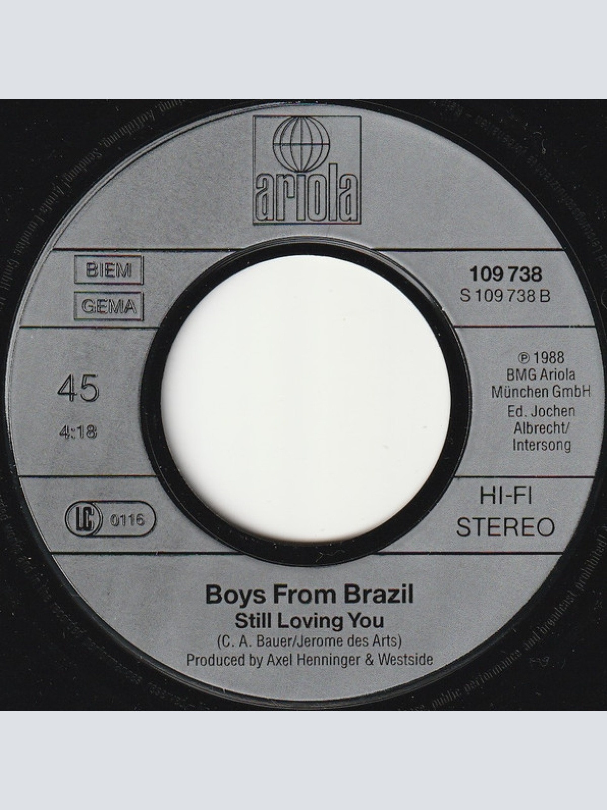 Vinyl / Boys From Brazil - Hot Stuff
