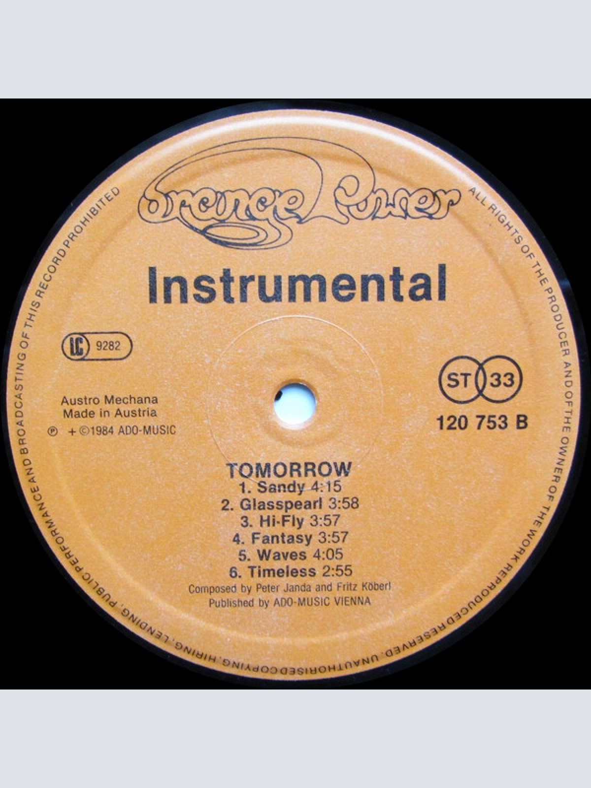 Vinyl / Orange Power - Tomorrow