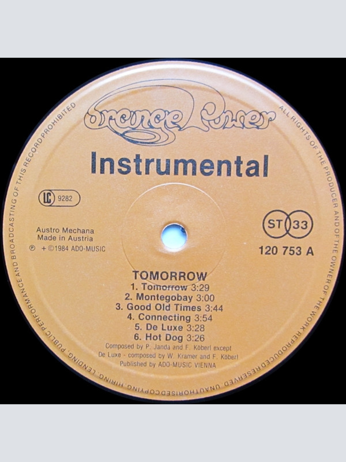 Vinyl / Orange Power - Tomorrow