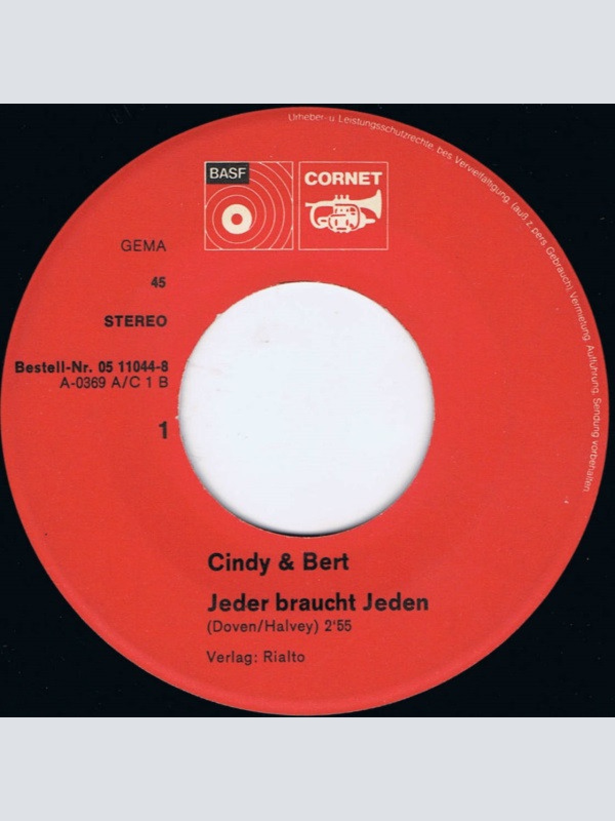 Vinyl / Cindy & Bert - Jeder Braucht Jeden
