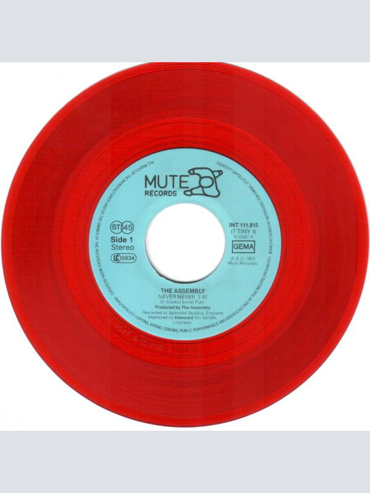 Vinyl / The Assembly - Never Never