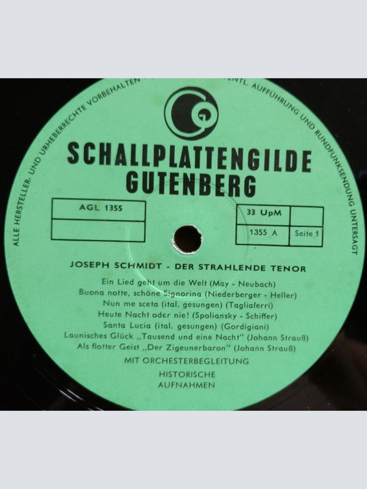 Vinyl / Joseph Schmidt - Der Strahlende Tenor