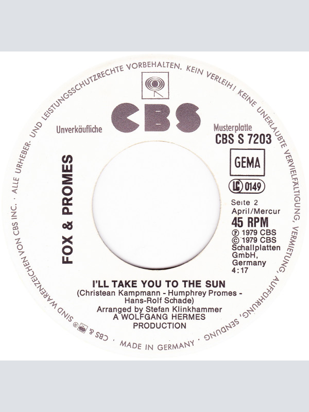 Vinyl / Fox & Promes - Amen