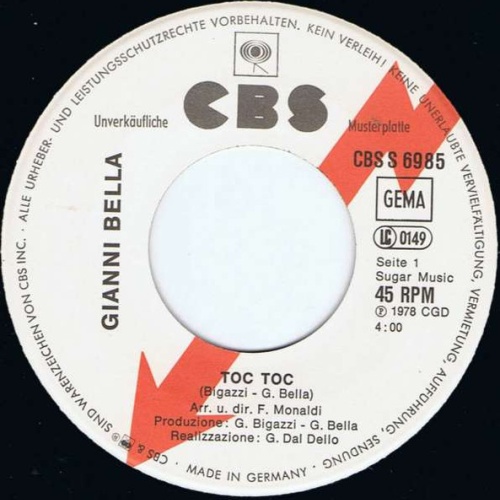 Vinyl / Gianni Bella - Toc Toc