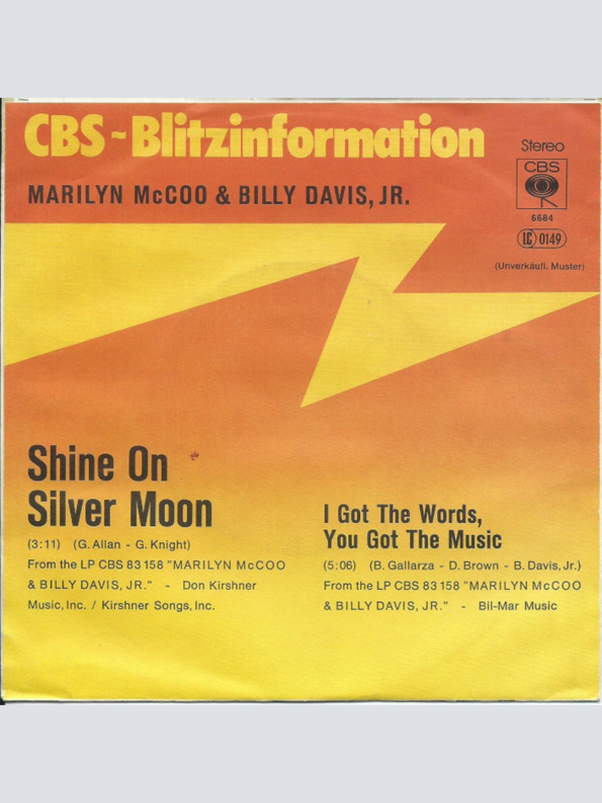 Vinyl / Marilyn McCoo & Billy Davis Jr. - Shine On Silver Moon