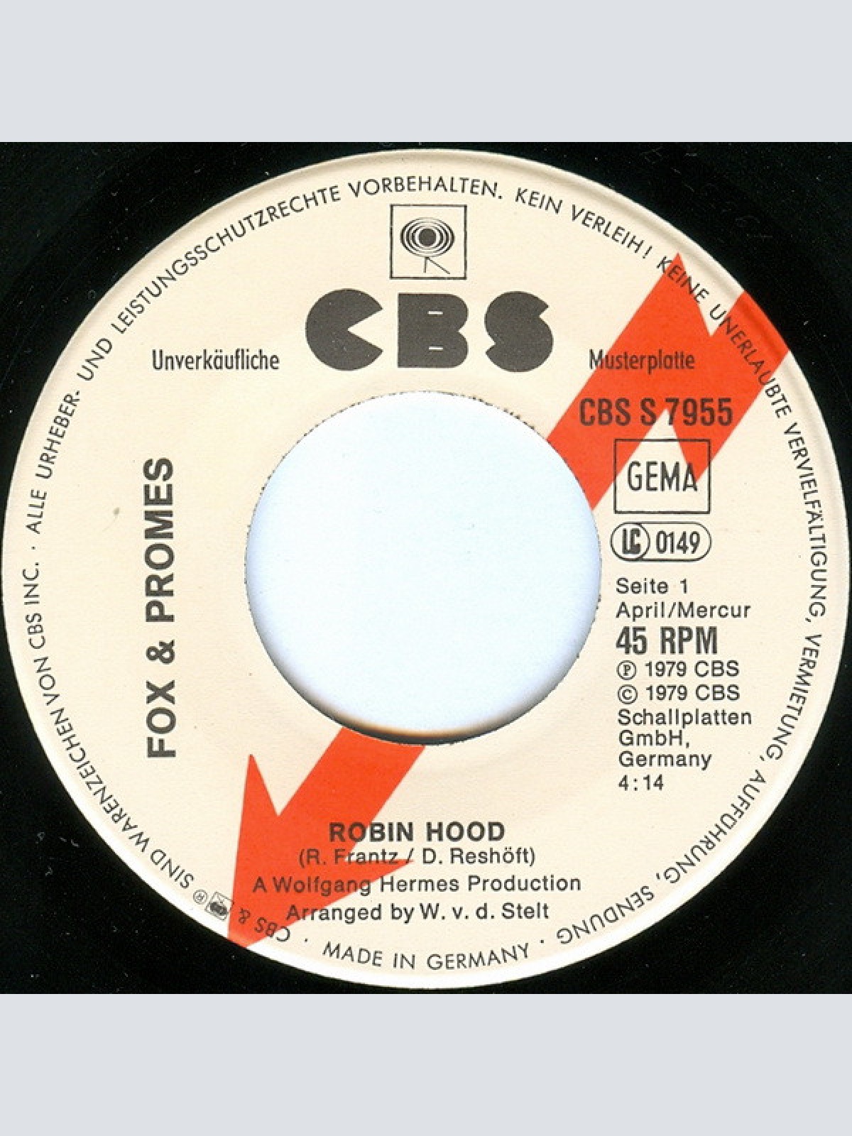 Vinyl / Fox & Promes - Robin Hood