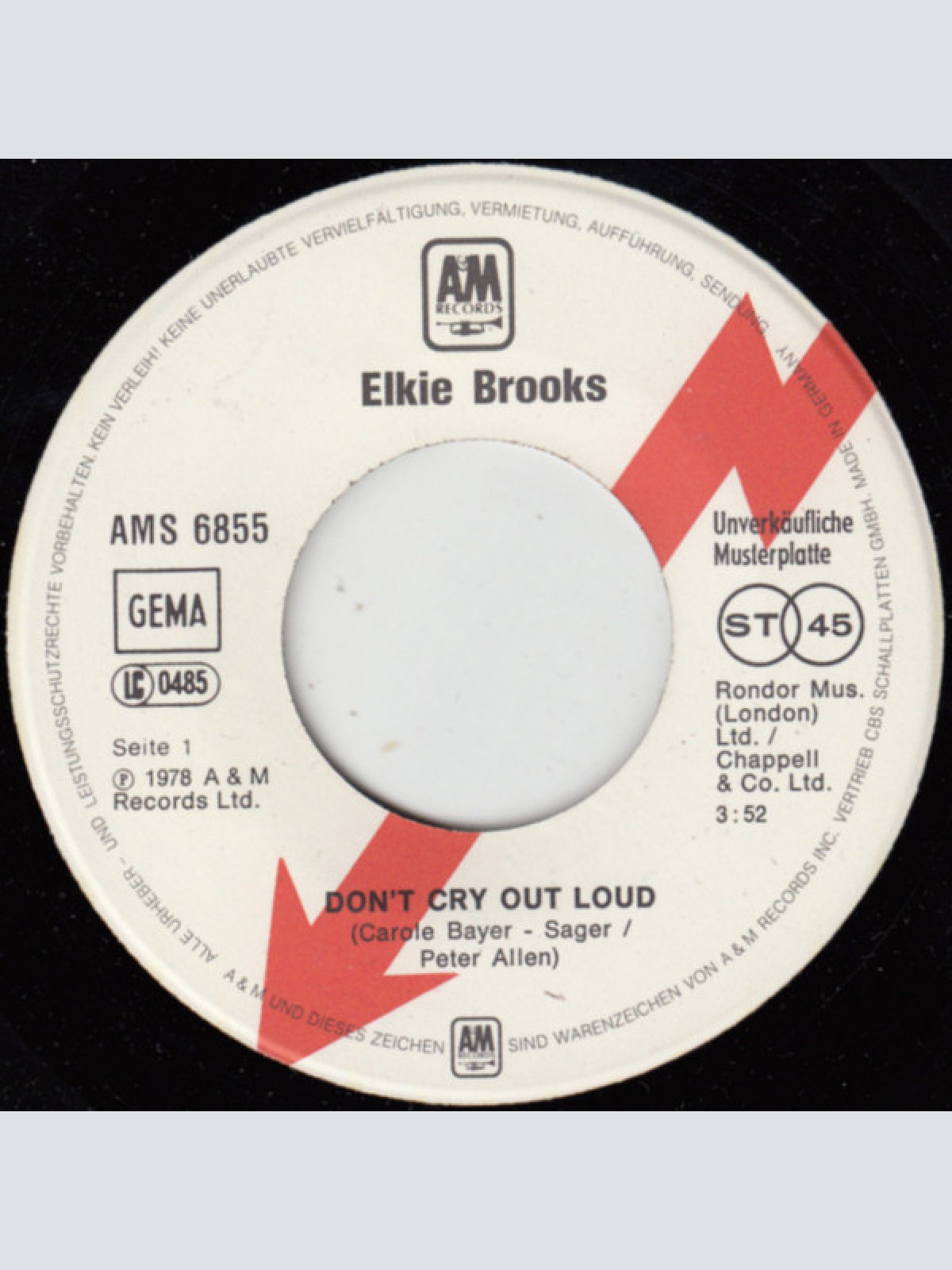 Vinyl / Elkie Brooks - Don't Cry Out Loud