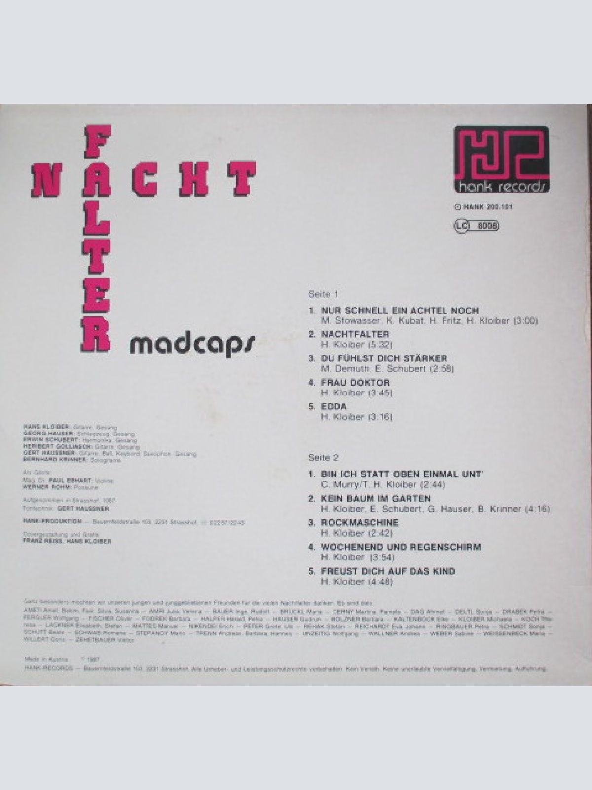 Vinyl / Madcaps* - Nachtfalter