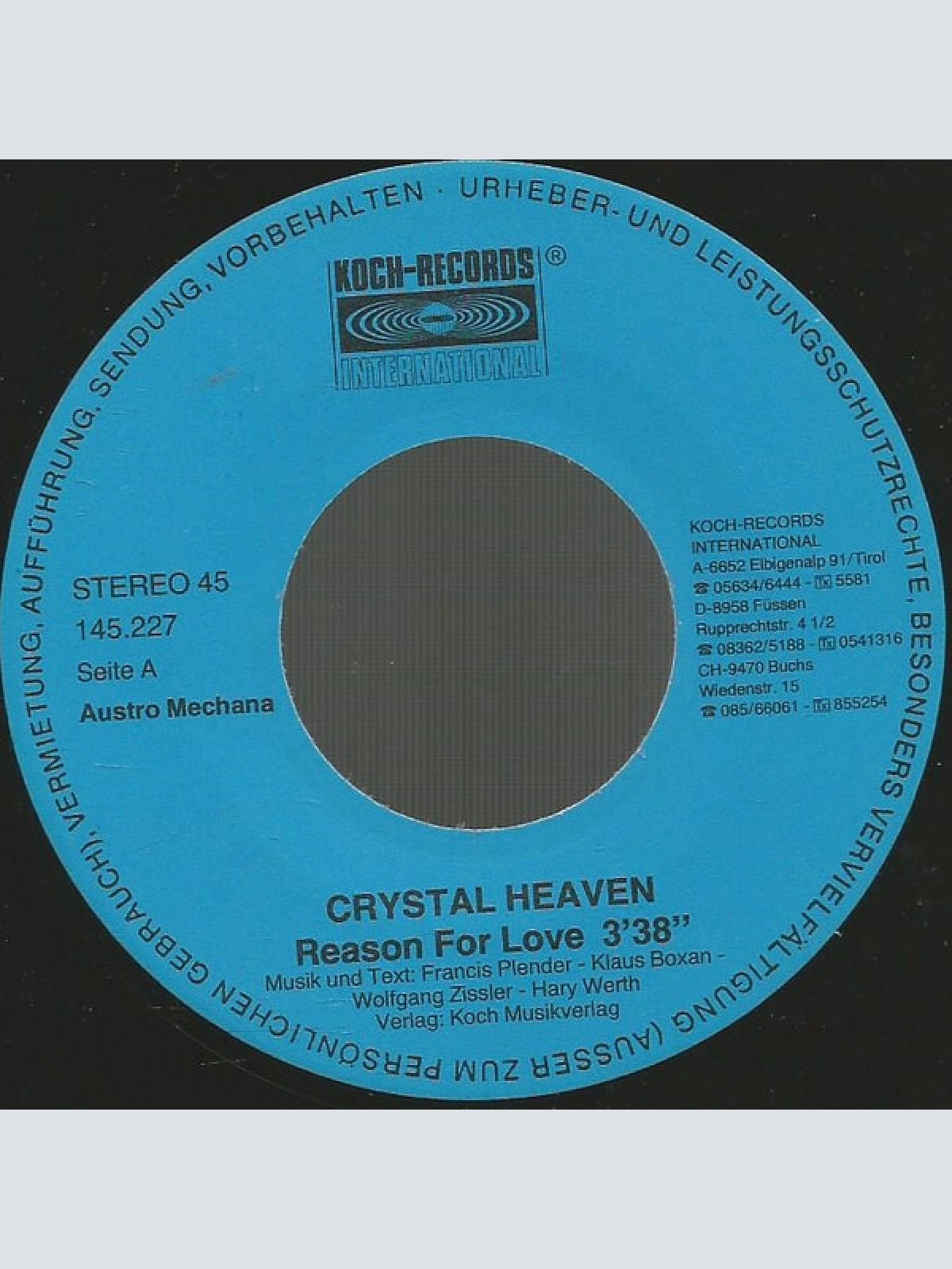 Vinyl / Crystal Heaven - Reason For Love