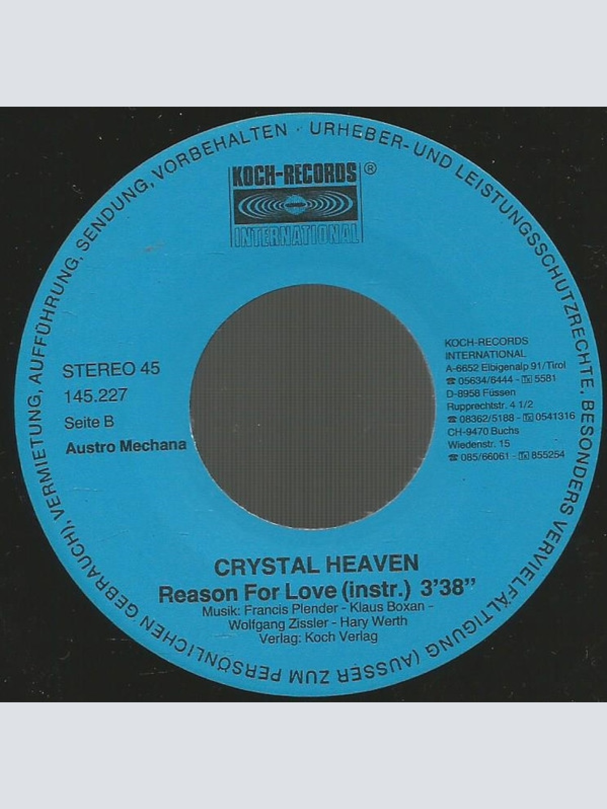 Vinyl / Crystal Heaven - Reason For Love
