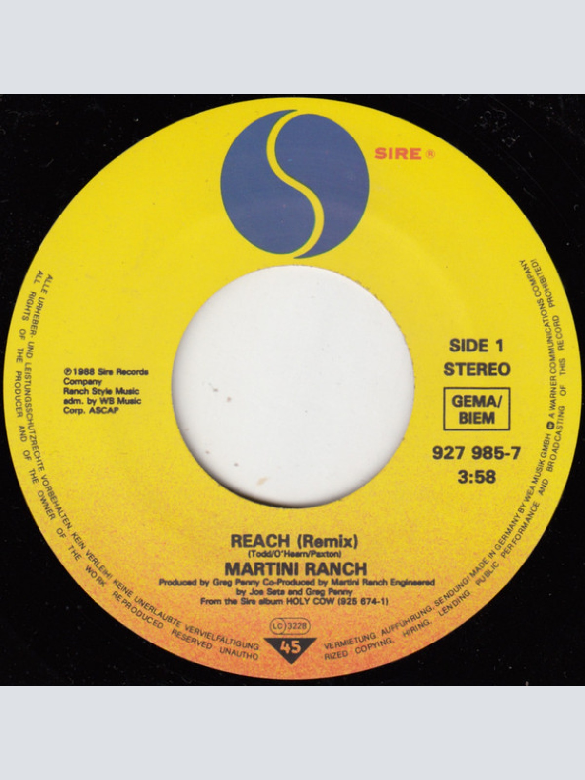 Vinyl / Martini Ranch - Reach