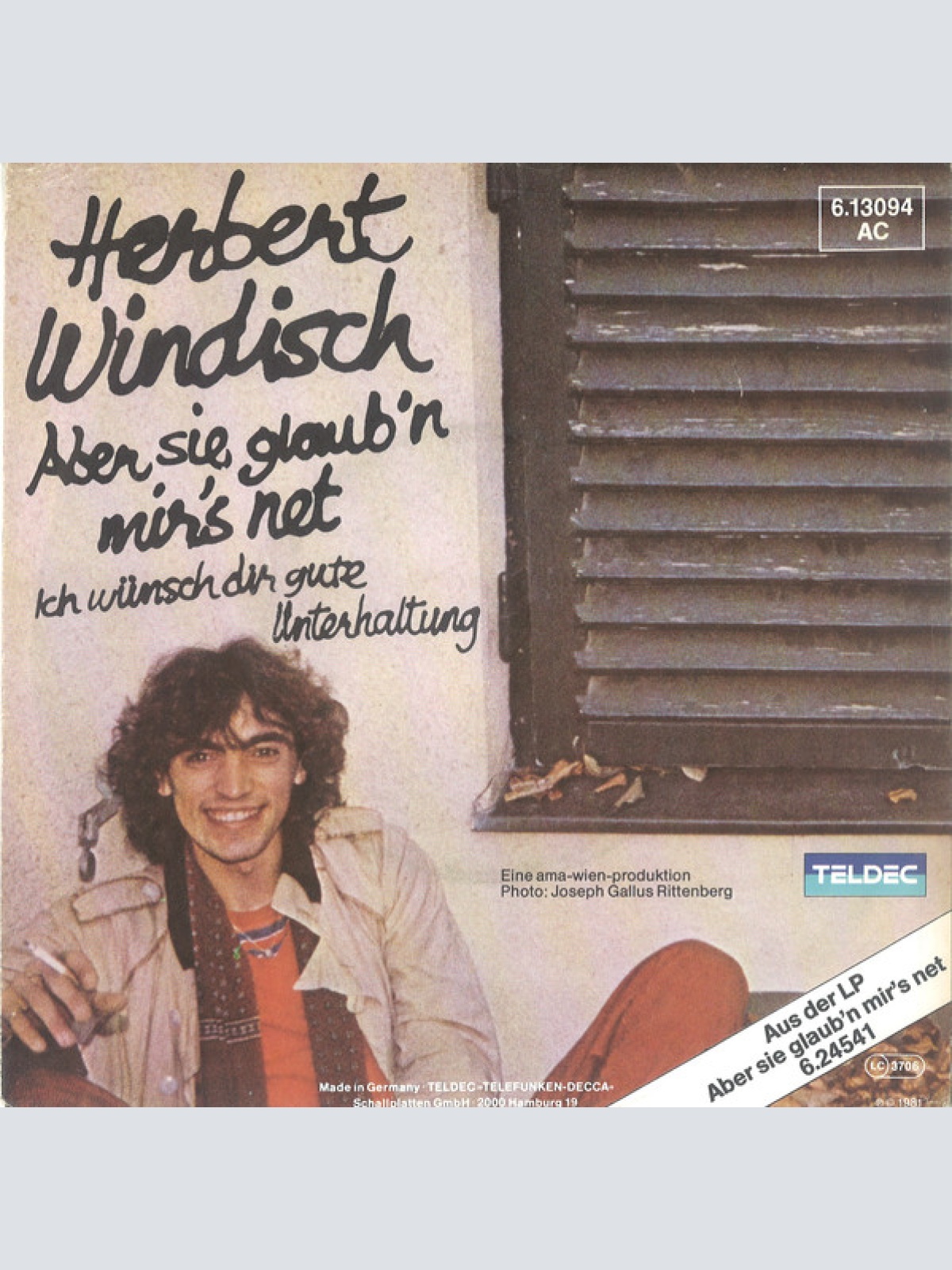 Vinyl / Herbert Windisch - Aber Sie Glaub'n Mir's Net