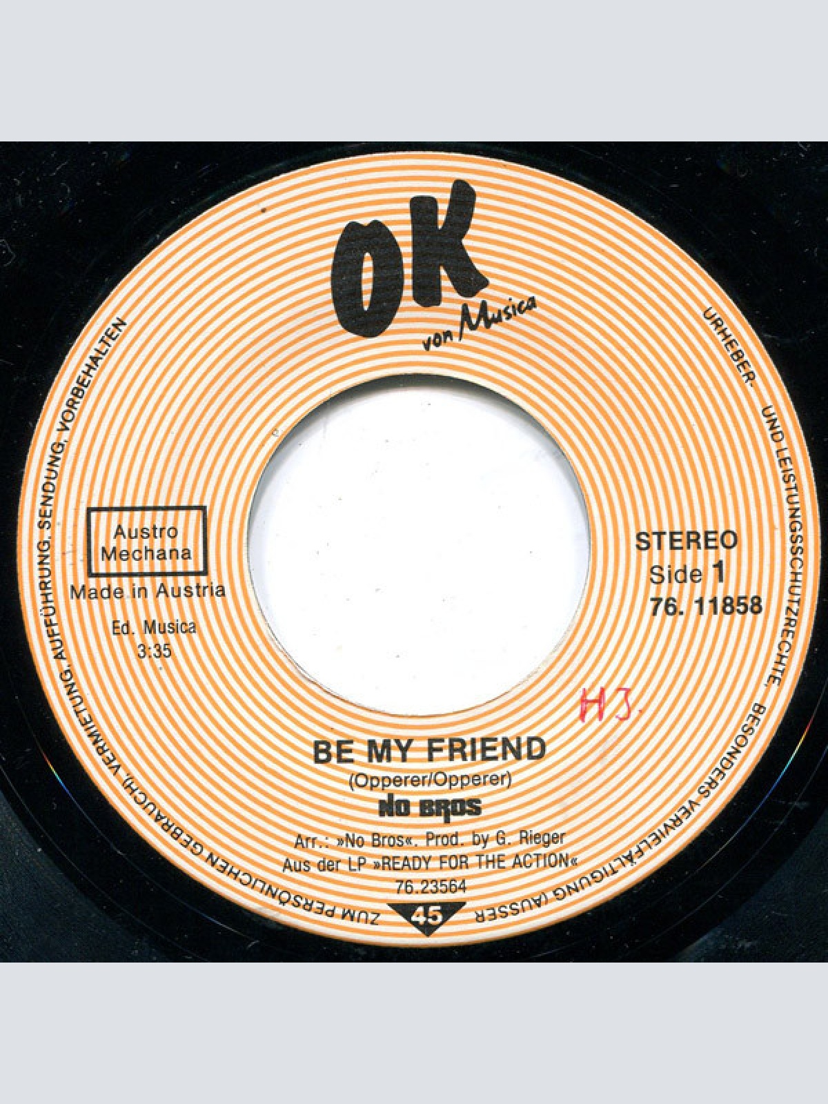 Vinyl / No Bros - Be My Friend