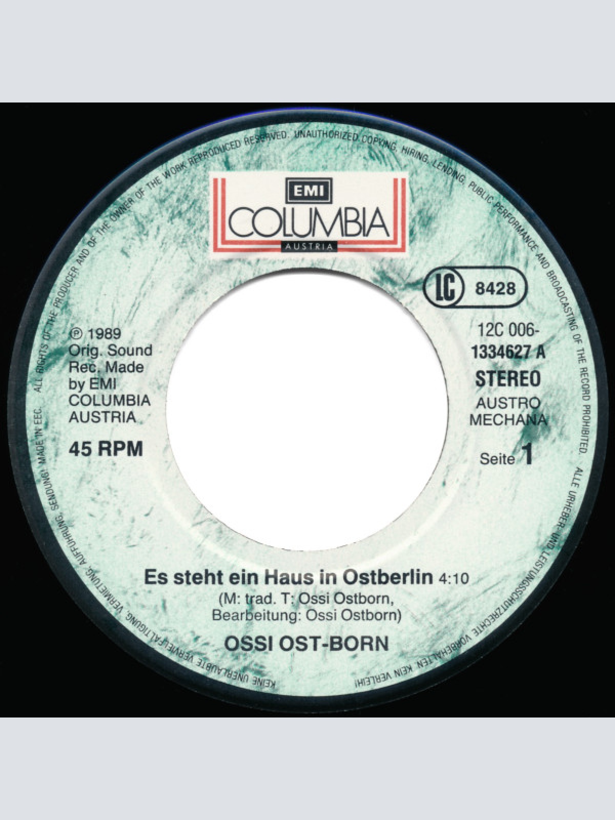 Vinyl / Ossi Ost-Born - Es Steht Ein Haus In Ostberlin