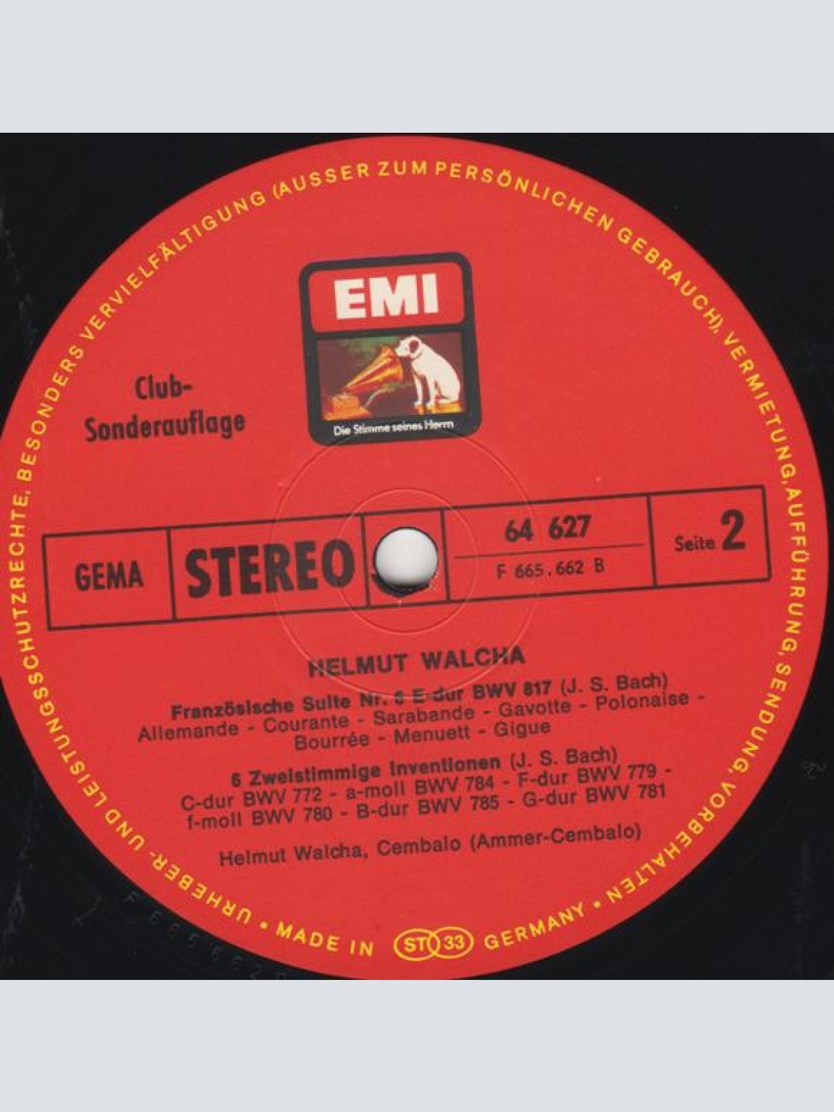 Vinyl / J. S. Bach* / Helmut Walcha - Bach Edition: Cembalowerke