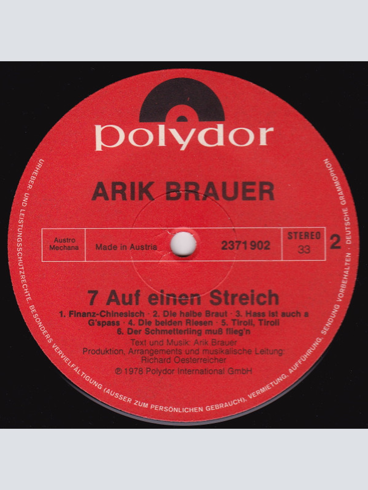 Vinyl / Arik Brauer - 7 Auf Einen Streich