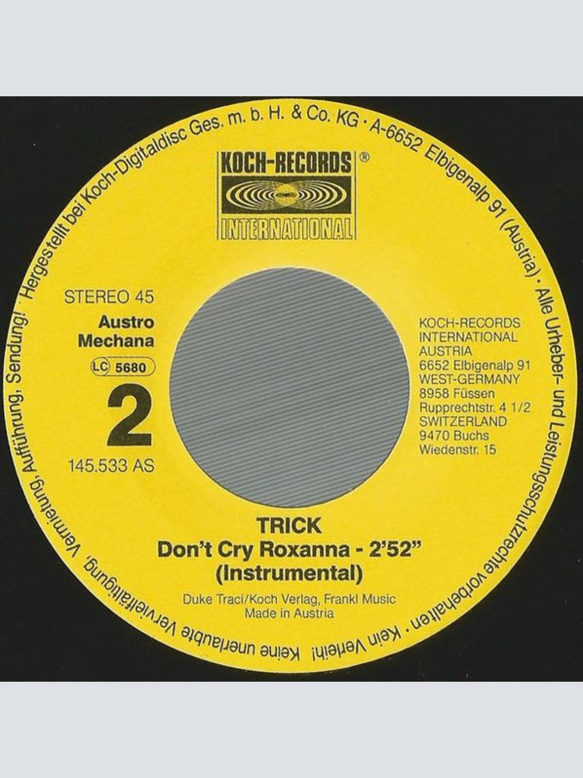 Vinyl / Trick (5) - Don't Cry Roxanna
