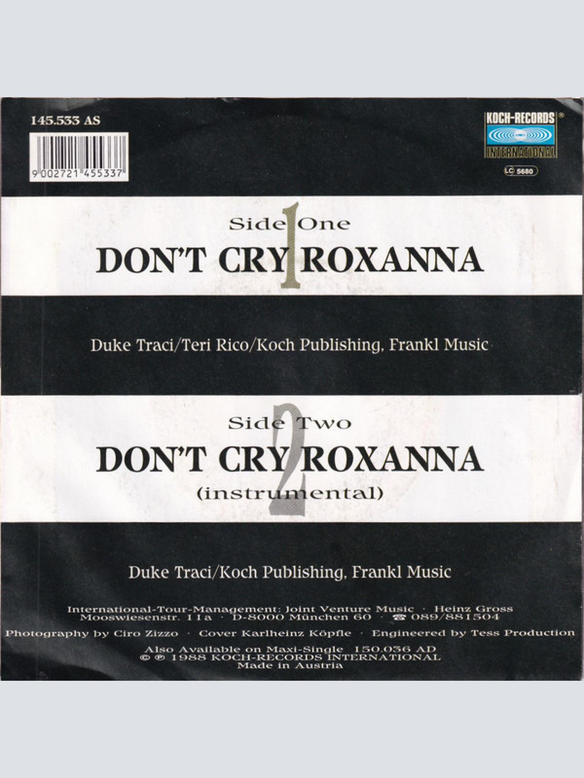 Vinyl / Trick (5) - Don't Cry Roxanna