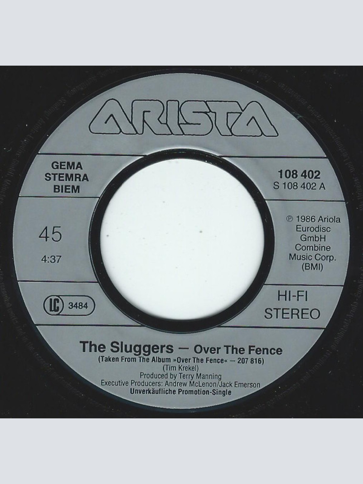 Vinyl / The Sluggers - Over The Fence