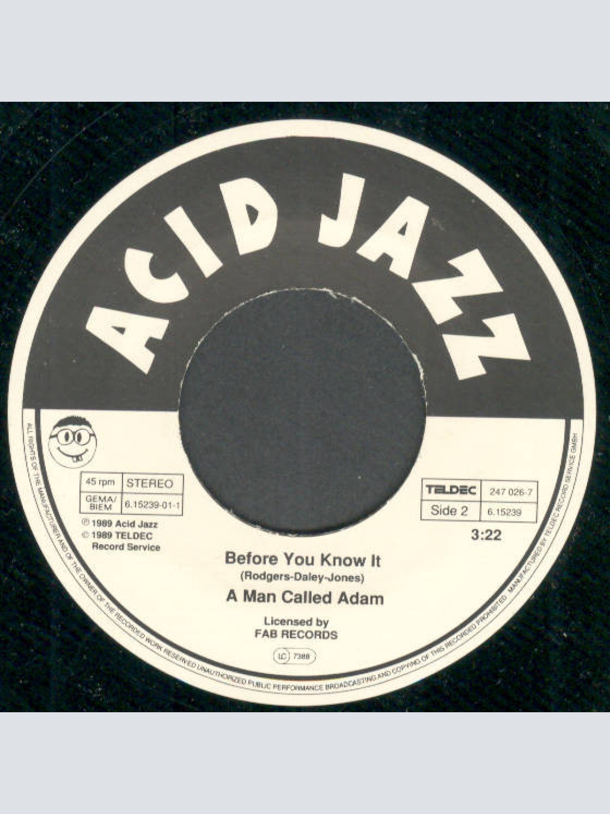 Vinyl / A Man Called Adam - A.P.B.