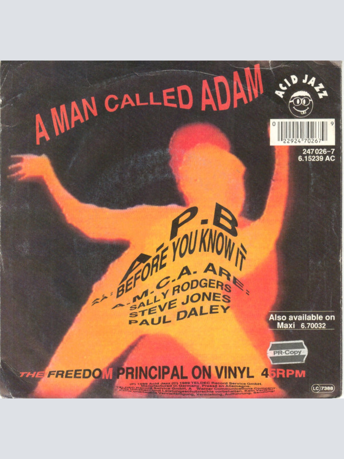 Vinyl / A Man Called Adam - A.P.B.