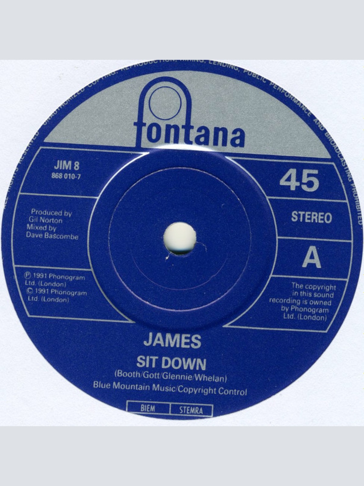 Vinyl / James - Sit Down