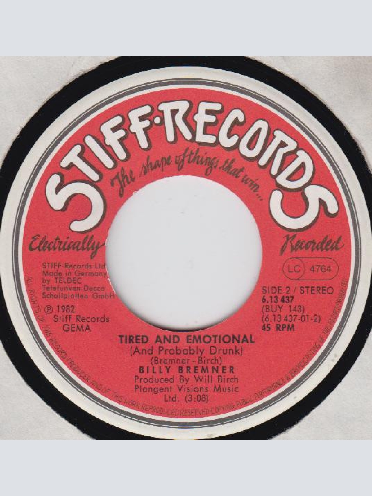 Vinyl / Billy Bremner - Laughter Turns To Tears