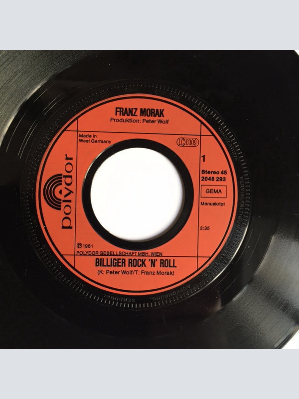 Vinyl / Franz Morak - Billiger Rock 'n' Roll