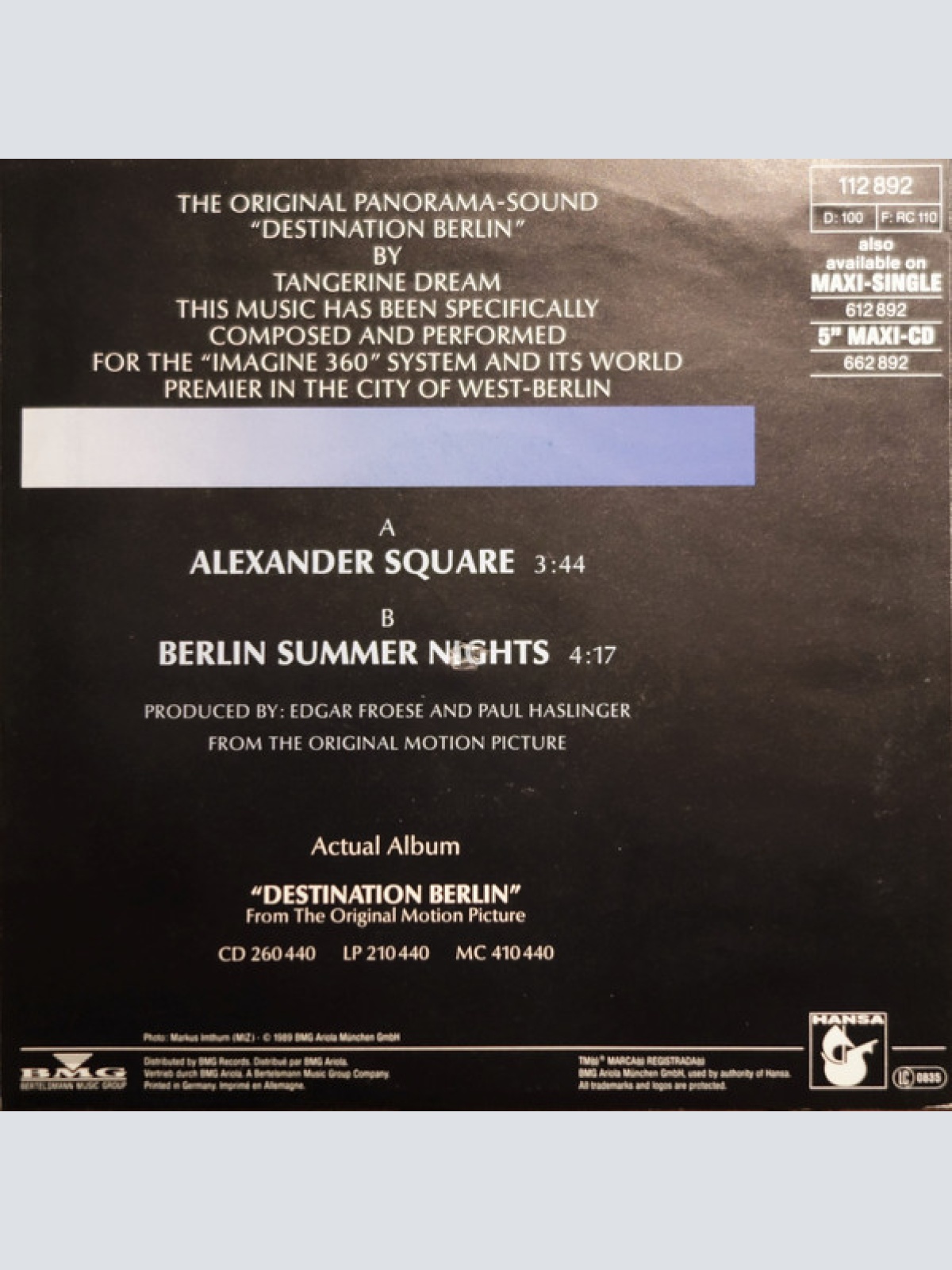 Vinyl / Tangerine Dream - Alexander Square