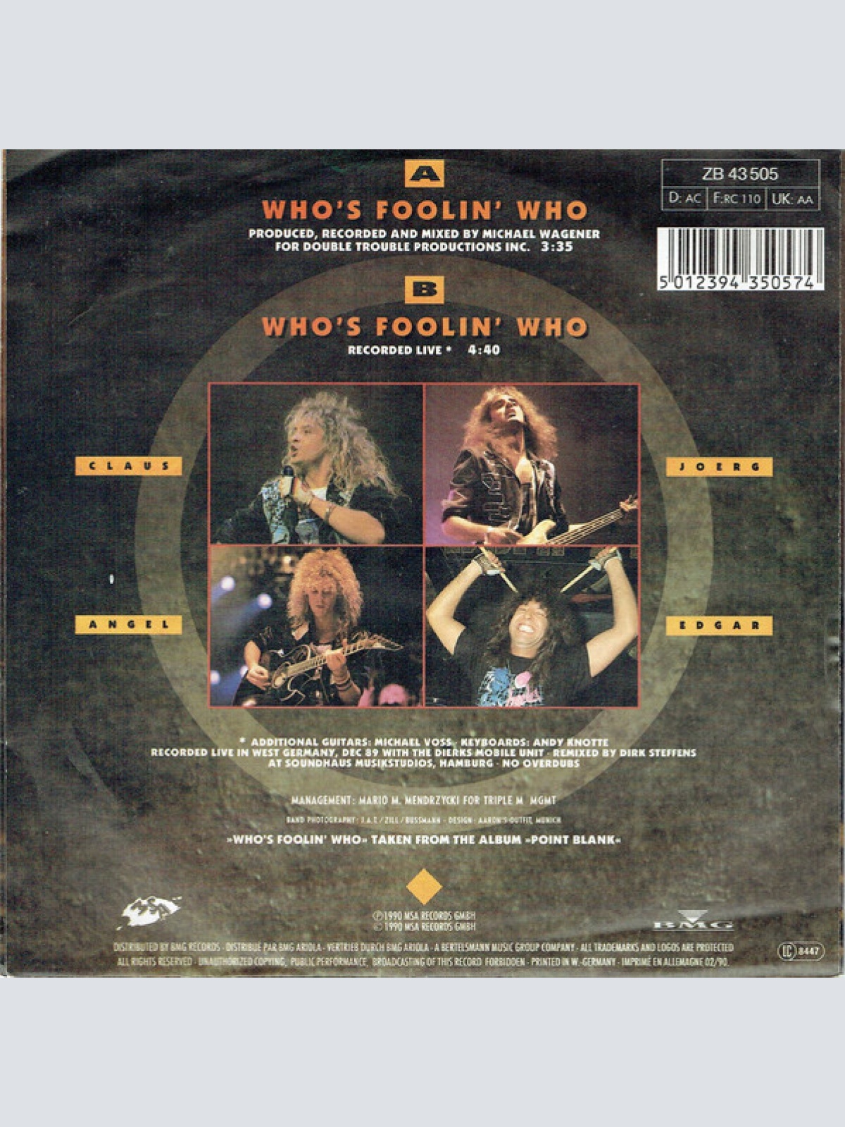 Vinyl / Bonfire - Who's Foolin' Who