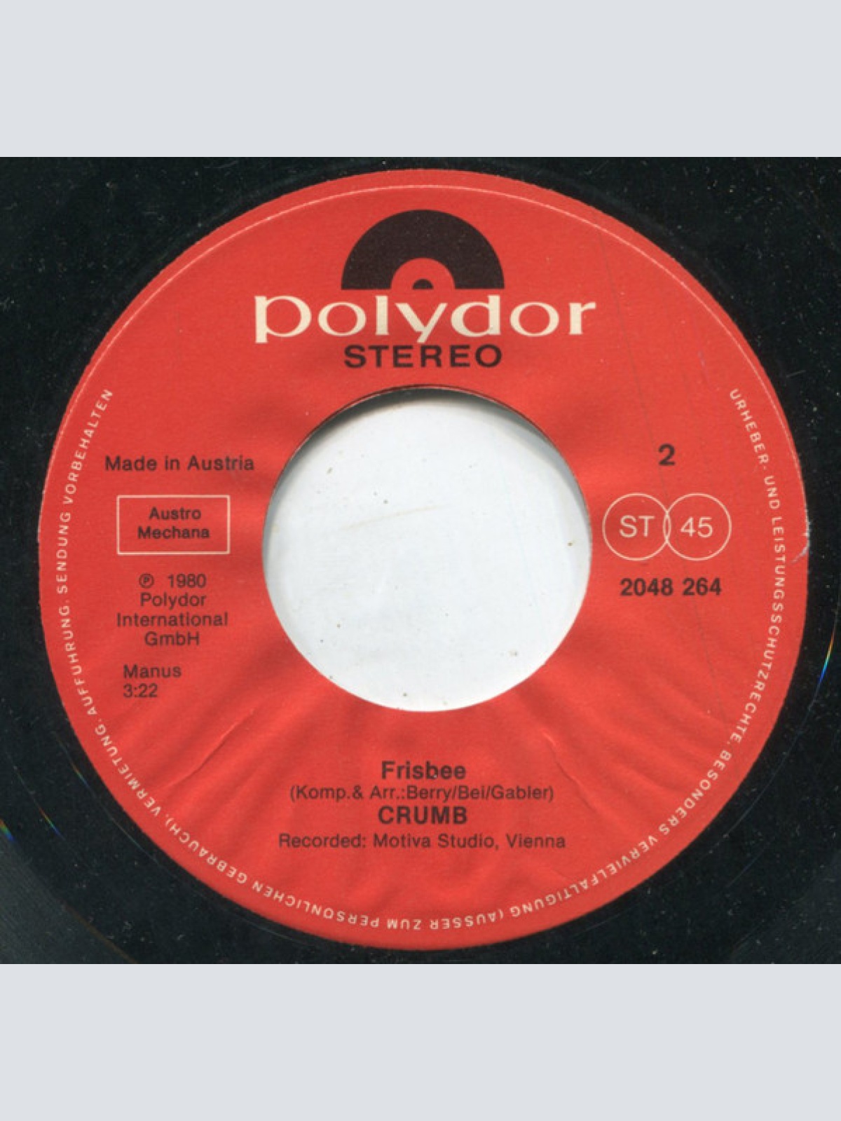 Vinyl / Crumb (6) - Rum And Coca Cola / Frisbee