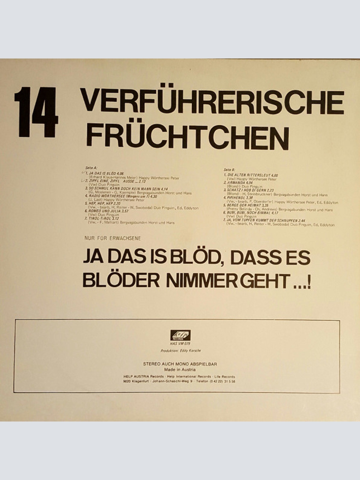 Vinyl / Various - 14 Verführerische Früchtchen