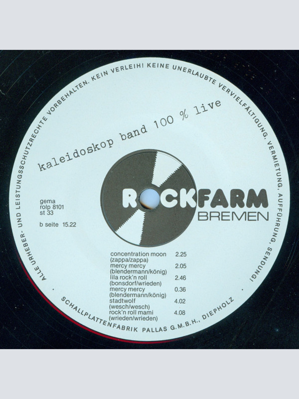 Vinyl / Kaleidoskop Band - 100 % Live