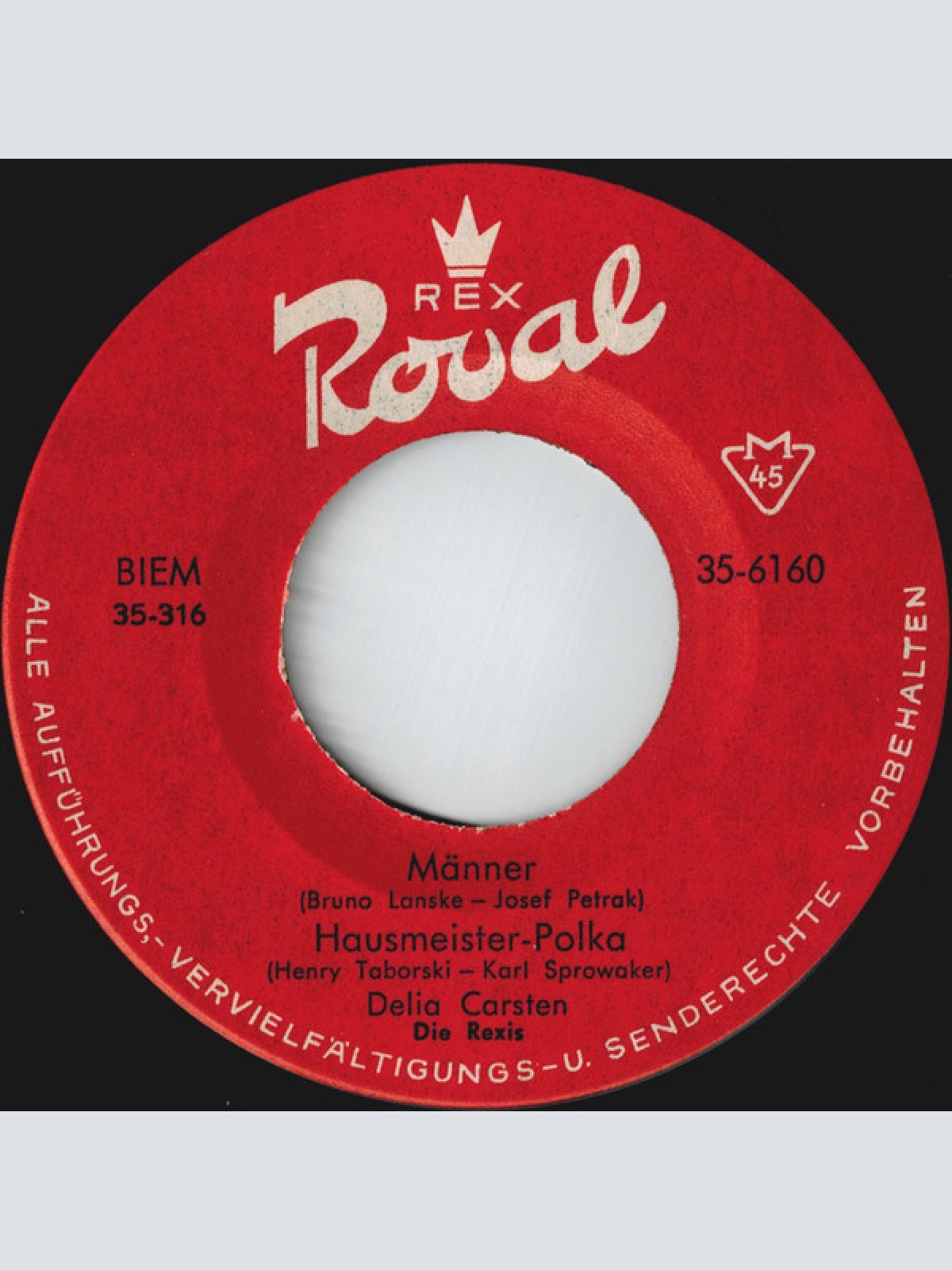 Vinyl / Delia Carsten, Die Roxis - Männer