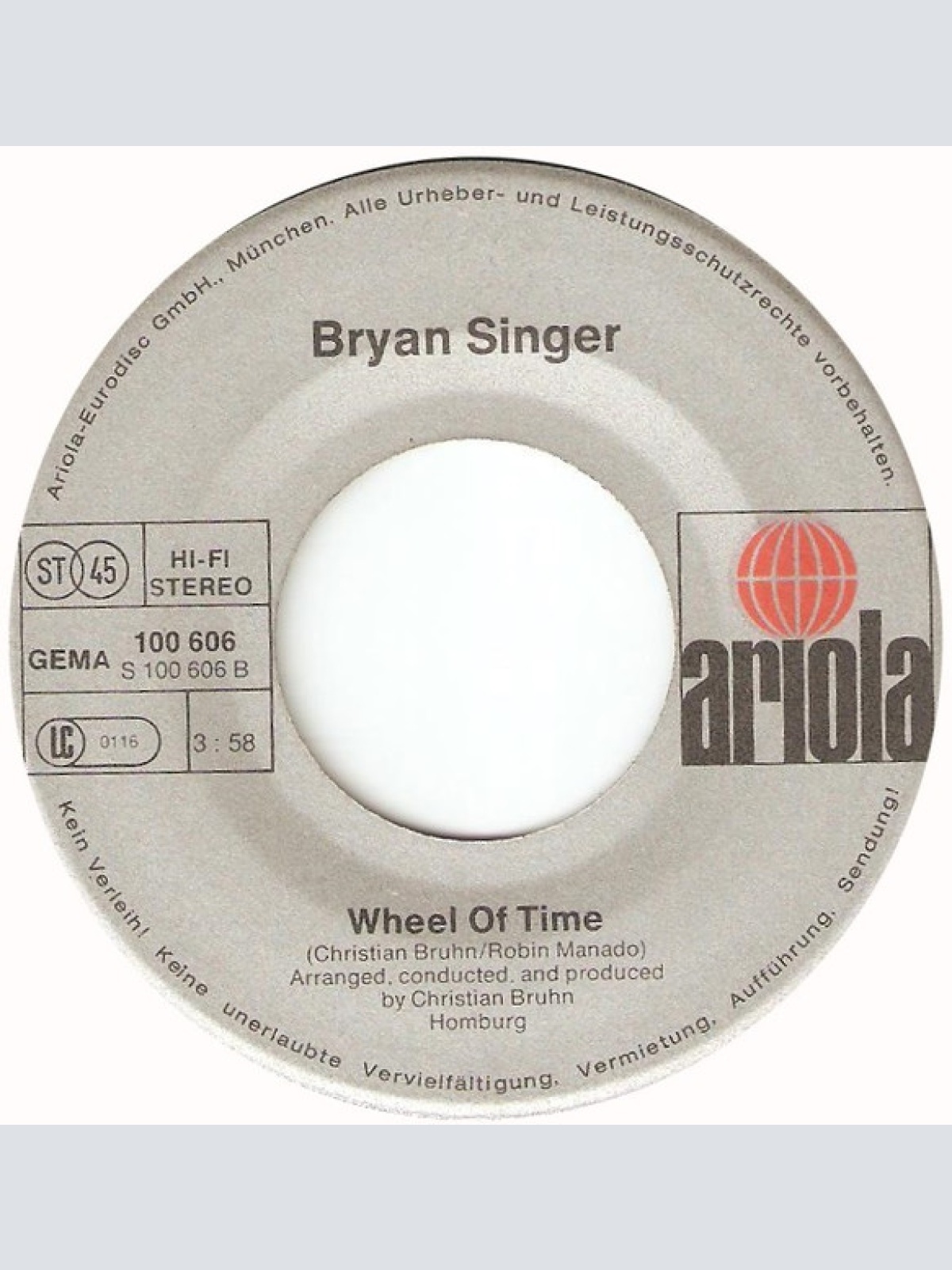 Vinyl / Bryan Singer (2) - The Sun Is Out