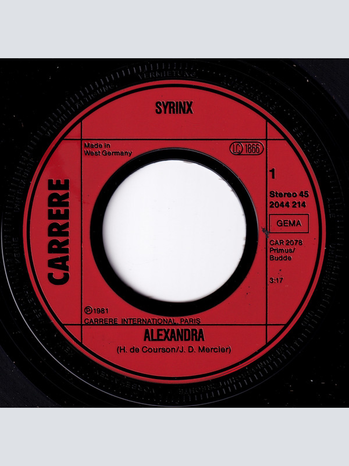 Vinyl / Syrinx (7) - Alexandra