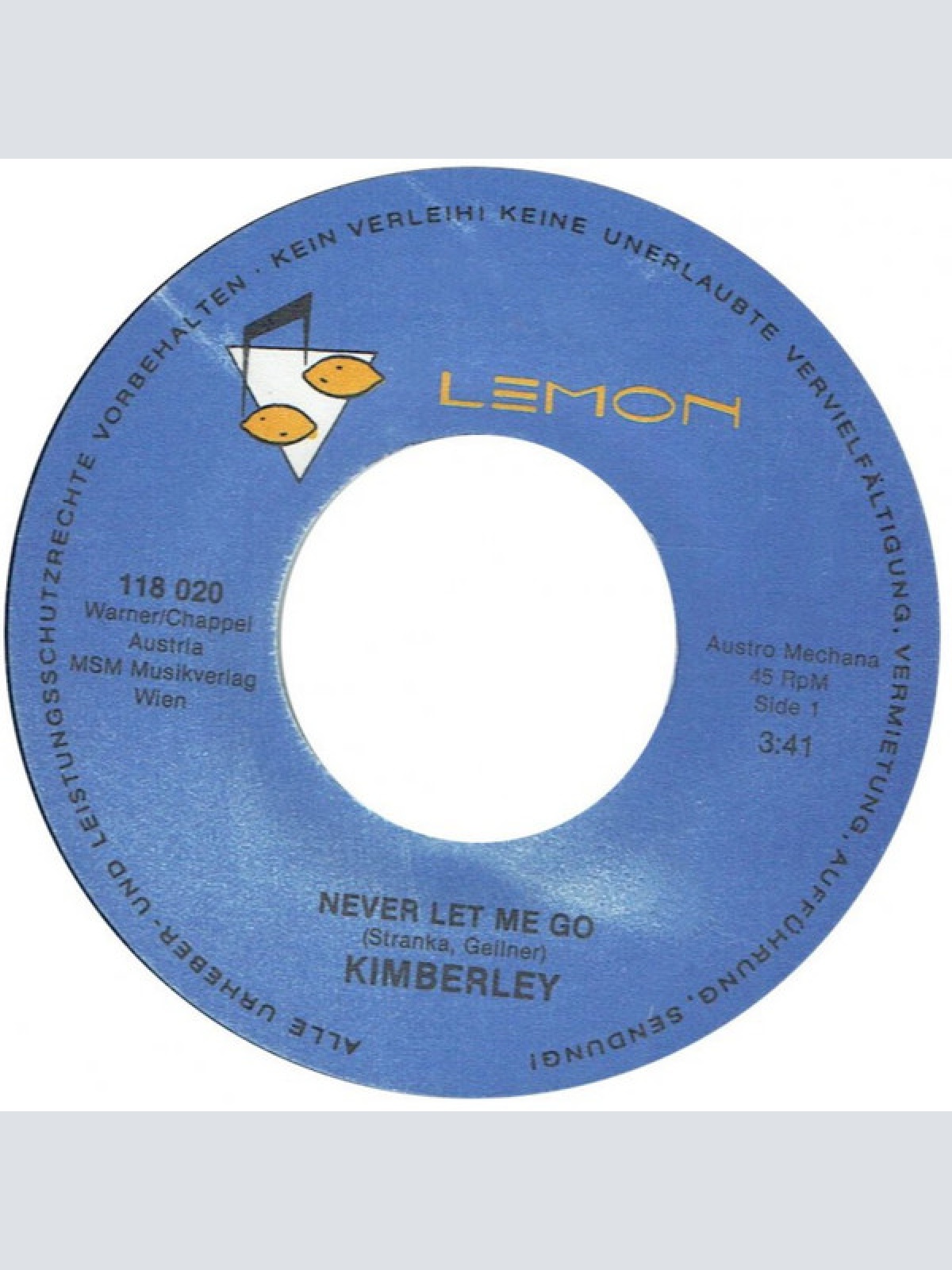 Vinyl / Kimberley (4) - Never Let Me Go