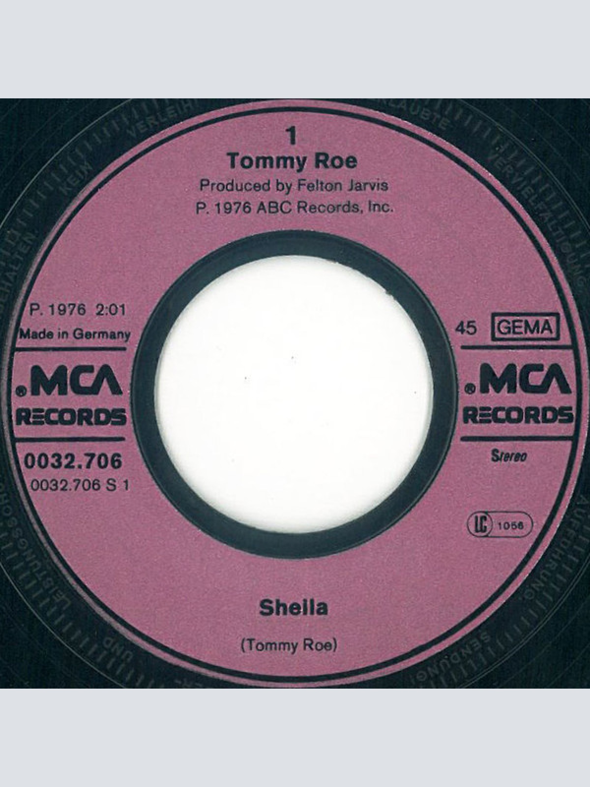 Vinyl / Tommy Roe - Sheila / Sweet Pea