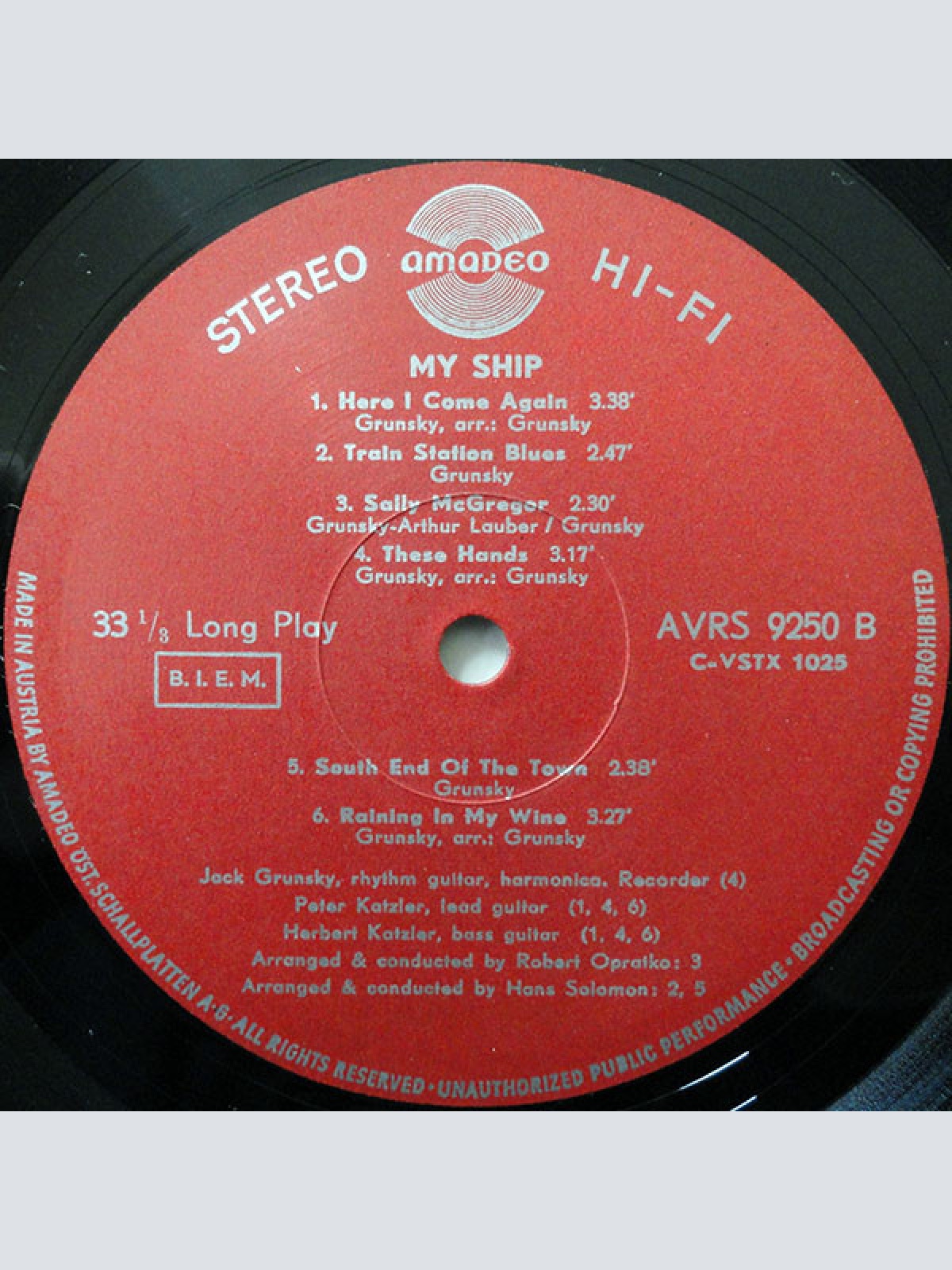 Vinyl / Jack Grunsky - My Ship