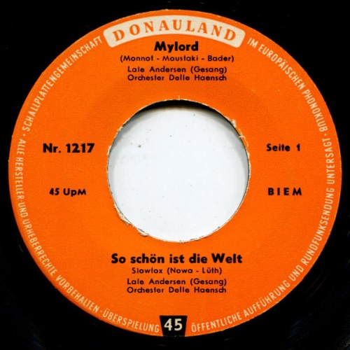 Vinyl / Lale Andersen, Orchester Delle Haensch, Die Larson Boys Und Girls, Die Nakat-Combo - Mylord / So Schön Ist Die Welt / Hey Hey Käptn / Es Kommt Alles Wieder