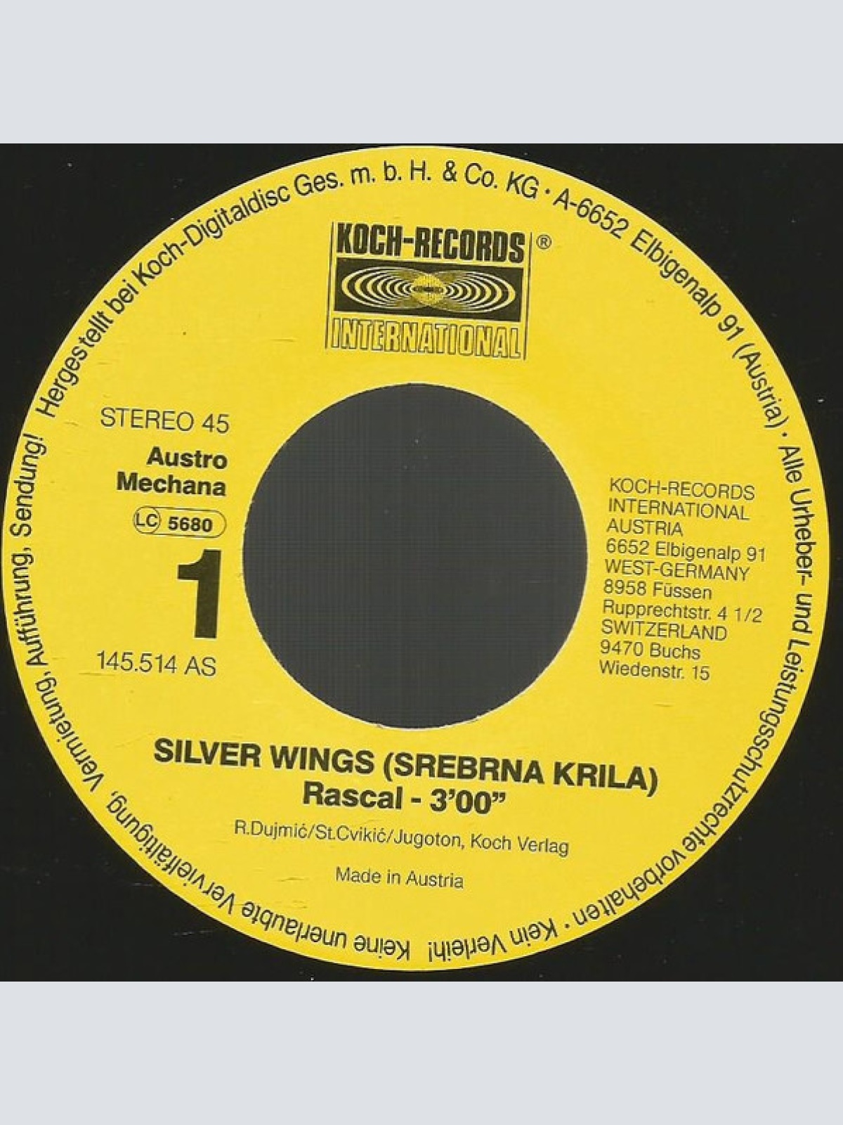 Vinyl / Silver Wings* - Rascal