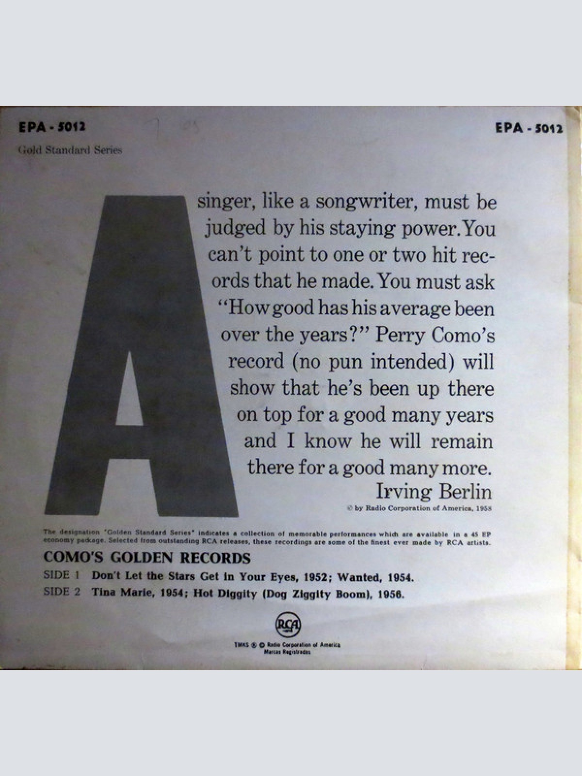 Vinyl / Perry Como - Como's Golden Records